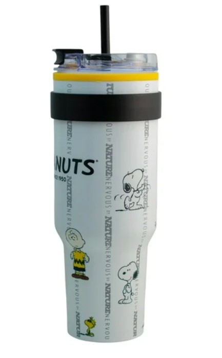 Snoopy Termo Alto doble pared con tapa hermetica Chrlie Brown Woodstock Peanuts capacidad 1.2L